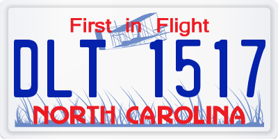 NC license plate DLT1517