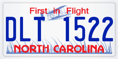 NC license plate DLT1522