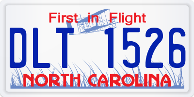 NC license plate DLT1526