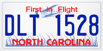 NC license plate DLT1528
