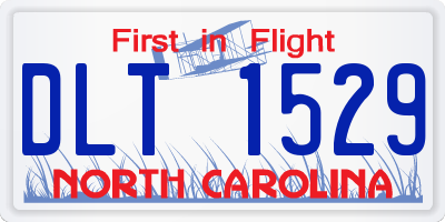 NC license plate DLT1529
