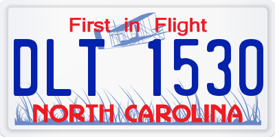 NC license plate DLT1530