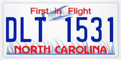 NC license plate DLT1531