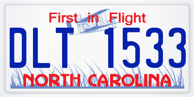 NC license plate DLT1533