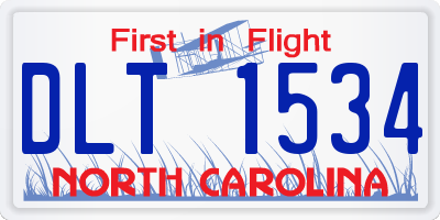 NC license plate DLT1534