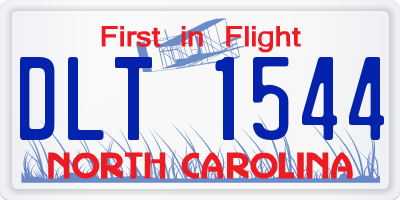 NC license plate DLT1544
