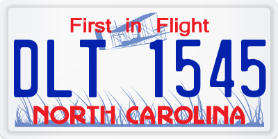 NC license plate DLT1545