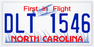 NC license plate DLT1546
