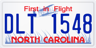 NC license plate DLT1548
