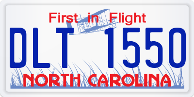 NC license plate DLT1550