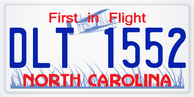 NC license plate DLT1552