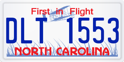NC license plate DLT1553