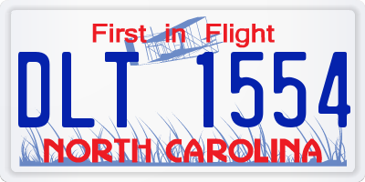 NC license plate DLT1554