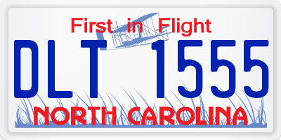NC license plate DLT1555