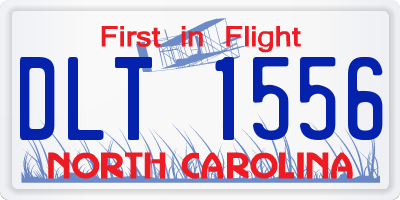 NC license plate DLT1556