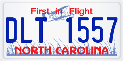 NC license plate DLT1557