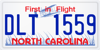 NC license plate DLT1559