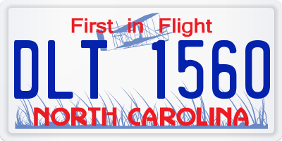 NC license plate DLT1560