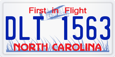 NC license plate DLT1563