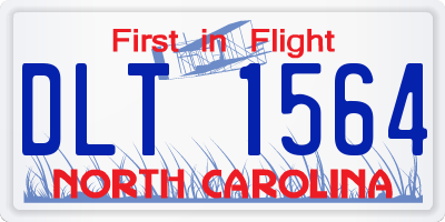 NC license plate DLT1564