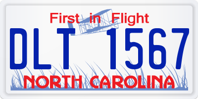 NC license plate DLT1567