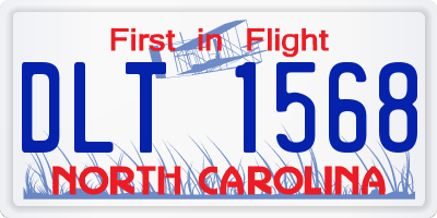 NC license plate DLT1568