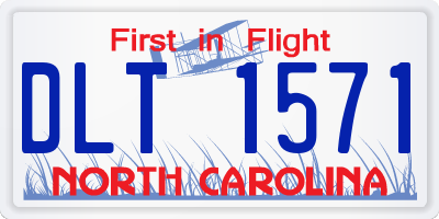 NC license plate DLT1571