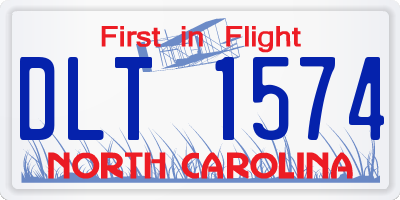 NC license plate DLT1574