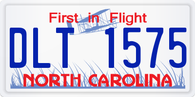 NC license plate DLT1575