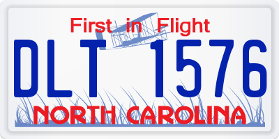NC license plate DLT1576