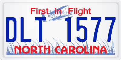 NC license plate DLT1577