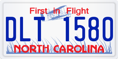 NC license plate DLT1580