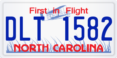NC license plate DLT1582