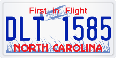 NC license plate DLT1585
