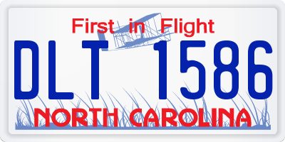 NC license plate DLT1586