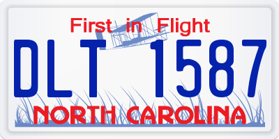 NC license plate DLT1587