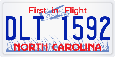 NC license plate DLT1592