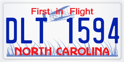 NC license plate DLT1594
