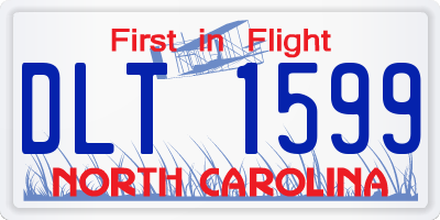NC license plate DLT1599