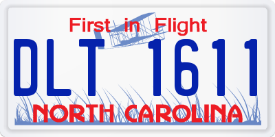 NC license plate DLT1611