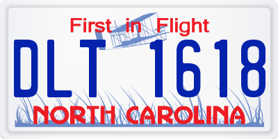NC license plate DLT1618