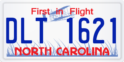 NC license plate DLT1621