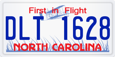 NC license plate DLT1628