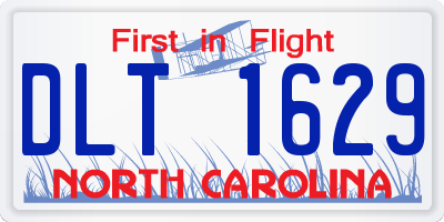 NC license plate DLT1629