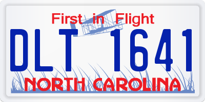 NC license plate DLT1641