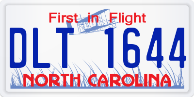 NC license plate DLT1644