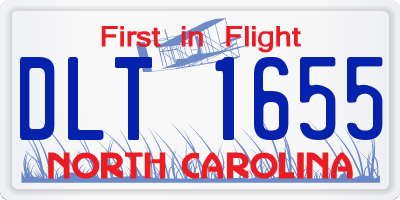 NC license plate DLT1655