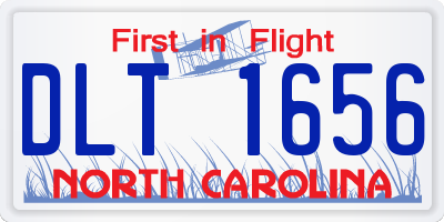 NC license plate DLT1656