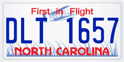 NC license plate DLT1657