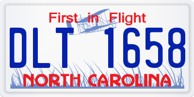 NC license plate DLT1658